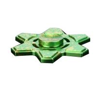 指尖陀螺手指陀螺金属 儿童玩具成人减压神器六叶指尖陀螺 ()迷彩绿黄色