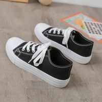 2021春夏季新款男女帆布鞋百搭透气鞋子潮流情侣休闲学生布鞋 白黑 35女款