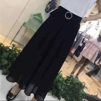 雪纺半身裙女高腰大码裙裤2021新款宽松显瘦夏季薄款阔腿裤裙子[7月31日发完] 七分圆扣 L 建议80-110斤