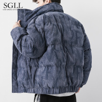 灯芯绒棉服男冬季款男士外套冬装棉袄加厚棉衣宽松潮牌休闲面包服 wsng