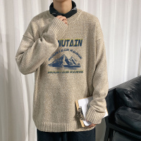 wsng 秋冬季毛衣男宽松潮流大码日系打底针织衫学生修身圆领加厚保暖线衣服