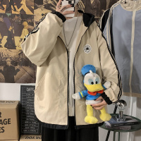 棒球服男潮牌宽松大码ins休闲夹克男春秋连帽美式复古青少年外套wsng