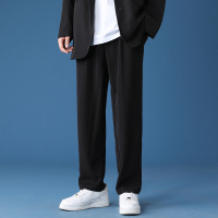 垂感冰丝大码休闲裤男夏季薄款直筒宽松阔腿长裤子韩版潮流百搭小西裤Wsng