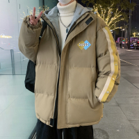 假两件棉服男款冬季2022新款加厚学生面包服棉衣宽松保暖棉袄大码外套 Wsng