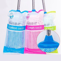 是尚 无纺布拖把椭圆头水刺布拖家用地拖吸水拖布拖把头长38cm-220g*10个