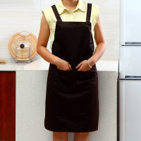 是尚 时尚围裙家用防污防油防溅水男女通用家居布围裙(颜色随机*10条装)