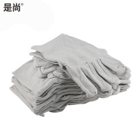 是尚 帆布手套耐磨防滑劳保工业手套加厚施工电焊手套 500双装