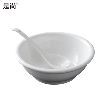 是尚 陶瓷白色汤碗 面碗 大汤盆