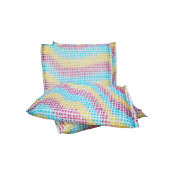 是尚 百洁布 洗碗巾洗碗刷 抹布海绵块 小提花4片装