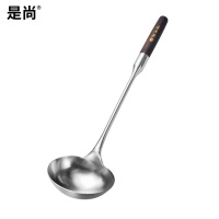 是尚 炒菜勺 8两 木柄 黑 一把