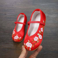 枫述绣花鞋女汉服老北京布鞋夏季古风平底中国风民族风学生古装表演鞋
