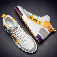 枫述ins潮牌高帮男鞋运动韩版百搭篮球潮鞋中帮潮流夏季透气帆布板鞋