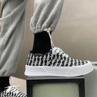 枫述2021年新款男鞋子印字黑色帆布鞋男低帮夏季休闲板鞋潮流百搭潮鞋