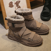 枫述冬季雪地靴加绒加厚保暖高帮棉鞋ins马丁靴东北男鞋中帮防水防滑