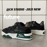 枫述男鞋子潮鞋夏季嘻哈街舞鞋运动休闲学生滑板鞋厚底增高帆布鞋透气