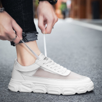 枫述2021年新款夏季男鞋子休闲百搭帆布潮鞋镂空透气运动冰丝小白板鞋