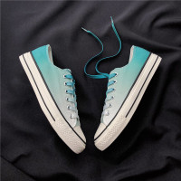 枫述渐变帆布鞋男低帮初中学生板鞋青少年百搭休闲潮鞋夏季新款鞋子男