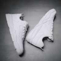 枫述小白鞋男春季2021新款皮面韩版潮流百搭休闲板鞋纯白色鞋子男潮鞋