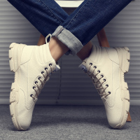 枫述马丁靴男新款沙漠休闲增高靴子韩版潮流百搭英伦风工装男鞋