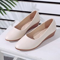 枫述2021秋季新款浅口单鞋女黑色工作瓢鞋百搭软底平底尖头妈妈女鞋子