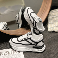 枫述网红炸街老爹鞋女2022春季新款黑白ins潮松糕厚底运动溶解鞋