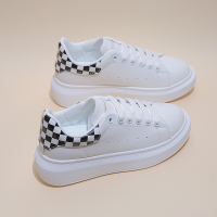 枫述网红时尚小白鞋女鞋春季2022年新款厚底系带百搭运动休闲板鞋单鞋