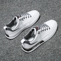 述雅2021新款春夏季白鞋板鞋韩版休闲皮鞋男士小白鞋潮鞋潮流百搭青年