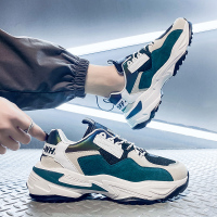 述雅男鞋2021新款夏季潮流透气青少年网面休闲运动鞋男士百搭老爹潮鞋