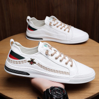 述雅2021新款夏季欧洲站潮牌小蜜蜂男鞋韩版百搭小白透气休闲板鞋潮鞋