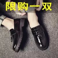 述雅2021新款春季精神小伙英伦潮鞋百搭男士休闲皮鞋韩版潮流豆豆男鞋