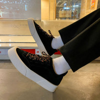 述雅帆布鞋男夏季日系丑萌鞋低帮板鞋韩版潮流百搭男鞋子ins厚底潮鞋