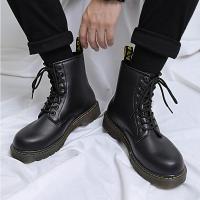 述雅马丁靴男高帮皮靴秋季百搭工装男鞋韩版英伦男士短靴中帮冬季潮鞋