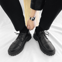 述雅夏季英伦风小皮鞋男韩版百搭潮流黑色日系商务正装休闲鞋学生鞋子