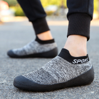 述雅46大码男鞋2021新款夏季户外运动潮流防滑软底休闲透气弹力袜子鞋