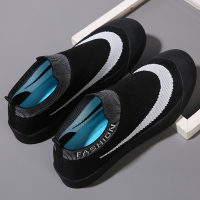 述雅46码男鞋大码2021夏季新款潮流软底低帮弹力袜子鞋45一脚蹬布鞋男