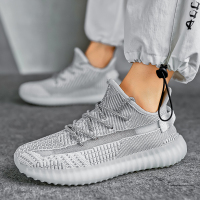 述雅47大码男鞋2021夏季新款潮网面爆米花老爹运动鞋男透气减震跑步鞋