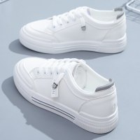 述雅秋季小白鞋女2021年新款百搭板鞋学生白鞋厚底春秋休闲运动鞋