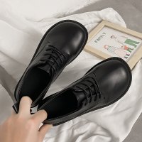 述雅小皮鞋女2021春秋季新款韩版百搭日系JK单鞋英伦职业黑色工作鞋子