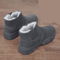 述雅冬季新款东北加绒加厚保暖雪地二棉棉鞋户外休闲高帮男鞋