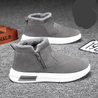 述雅雪地靴男鞋冬季加绒保暖男士棉鞋户外轻便防寒鞋高帮加厚靴子