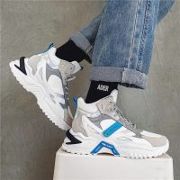 述雅男鞋冬季高帮运动老爹潮鞋ins火机能风炸街增高鞋秋季马丁鞋子