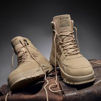 述雅冬季高帮男鞋子秋季新款马丁靴男士户外登山运动休闲工装潮鞋
