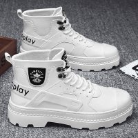 述雅马丁靴男鞋秋冬季英伦风高帮工装靴加绒加厚保暖雪地