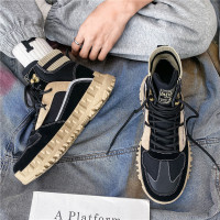 述雅马丁靴男工装靴子秋冬季高帮男鞋韩版百搭沙漠靴潮流ins厚底潮鞋