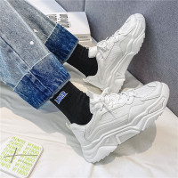 述雅港风老爹鞋男秋季透气潮流百搭男鞋2021新款休闲鞋白色男生运动鞋