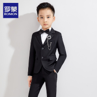 罗蒙儿童西装套装帅气男童花童礼服钢琴演出服中大童小男孩西服秋