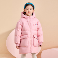 罗蒙正品儿童羽绒服2021新款白鸭绒洋气女童中长款加厚外套秋冬装