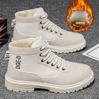 苏芈新款马丁靴男潮鞋男鞋高帮英伦秋冬季加绒保暖棉鞋子男工装潮靴子