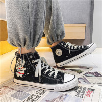 苏芈高帮帆布鞋男夏天透气百搭2021年新款韩版潮流学生板鞋休闲布鞋男