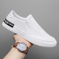 苏芈小白鞋男夏季透气韩版百搭潮流休闲帆布潮鞋懒人套脚老北京布鞋男